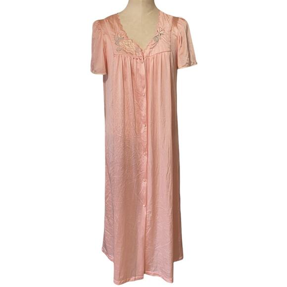 Vassarette Underneath It All Vintage robe with embroidered top lightweight sz M - Picture 2 of 12